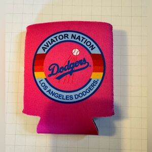 Aviator Nation Pink LA Dodgers Can Cooler with Rainbow Stripe